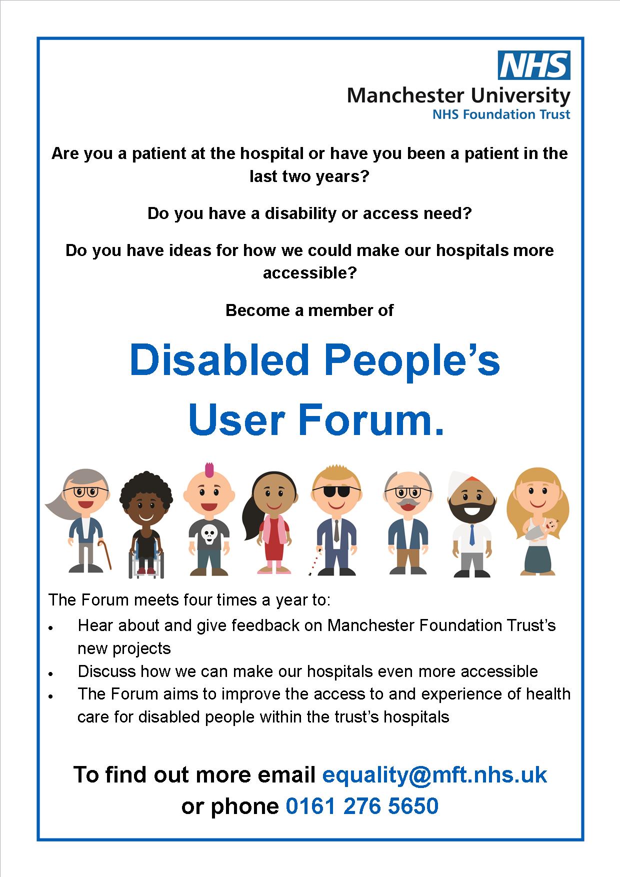 MFT Disabled People's User Forum Poster