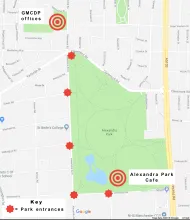 Map of Alexandra Park